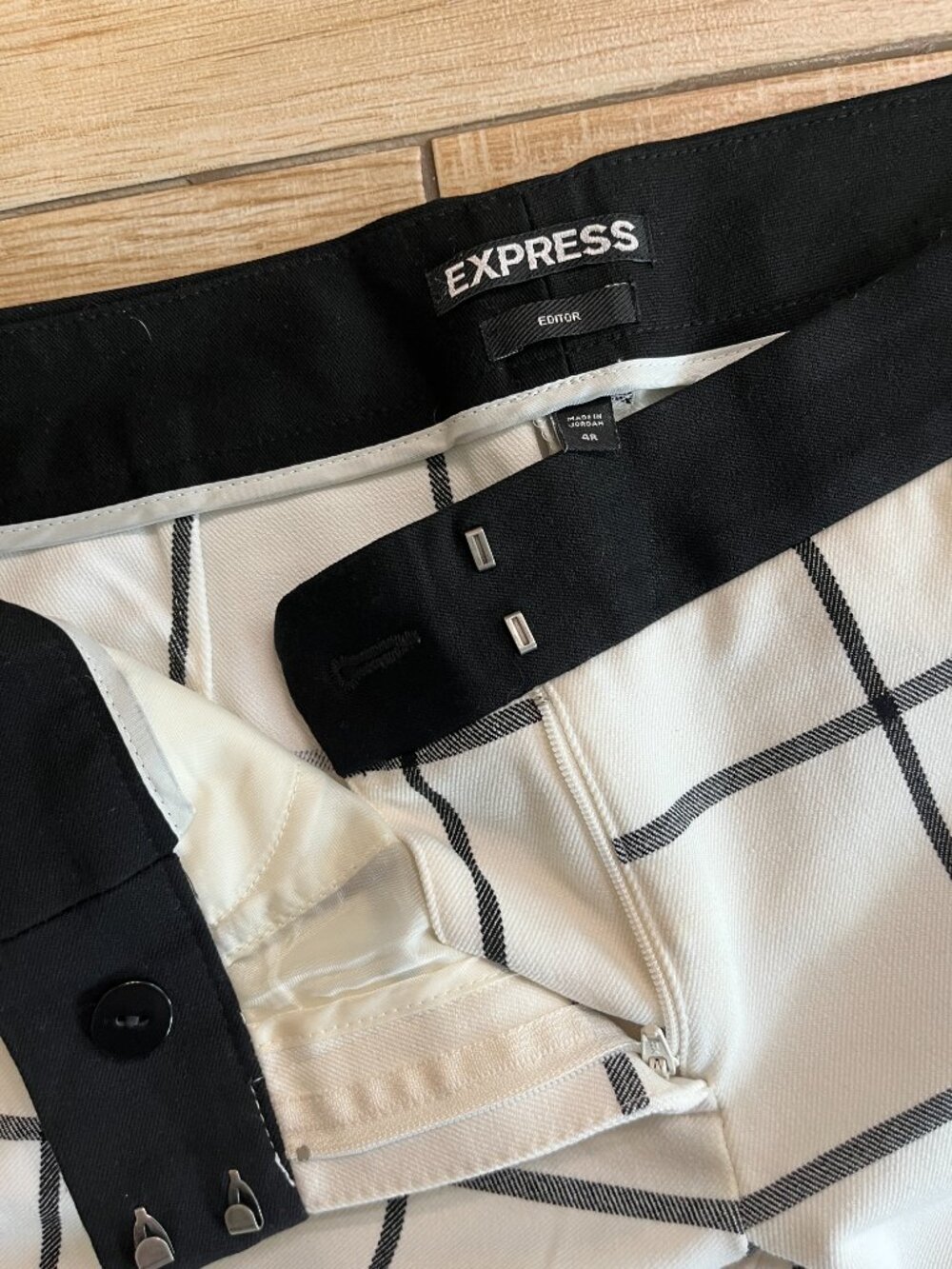 Womens Bundle of 2 Stripe/Checkered Dress Pants - 4 - Picture 12 of 12